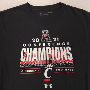 Under Armour Cincinnati Bearcats 2021 Champions Football Shirt Mens Size L Black